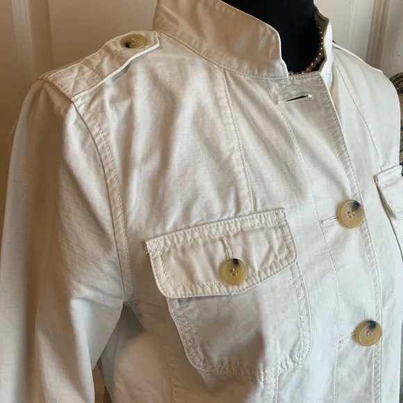 Talbots egg shell Utility safari Jacket - Picture 6 of 10